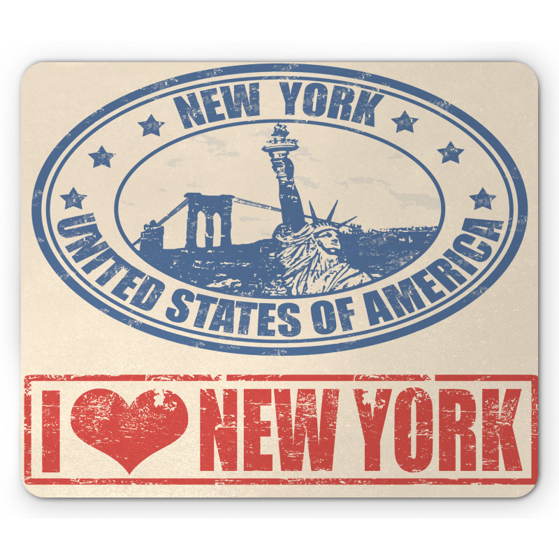 Love NYC in Red Blue Mouse Pad