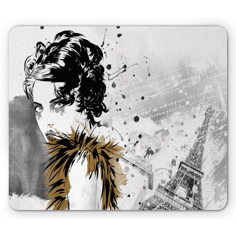 Fashion Model Paris Girl Mouse Pad