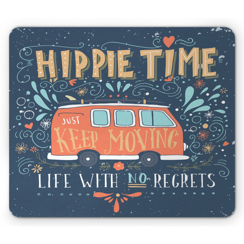 Hippie Words Mouse Pad