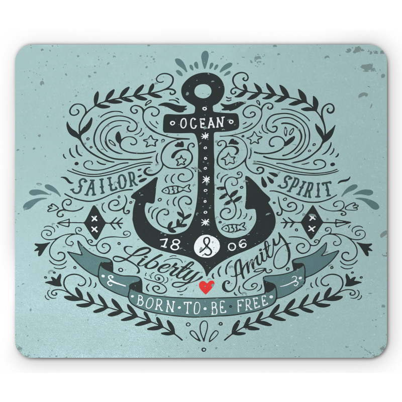 Vintage and Anchor Mouse Pad