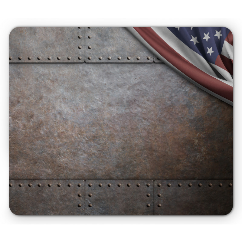 USA Iron Armor Plaque Mouse Pad