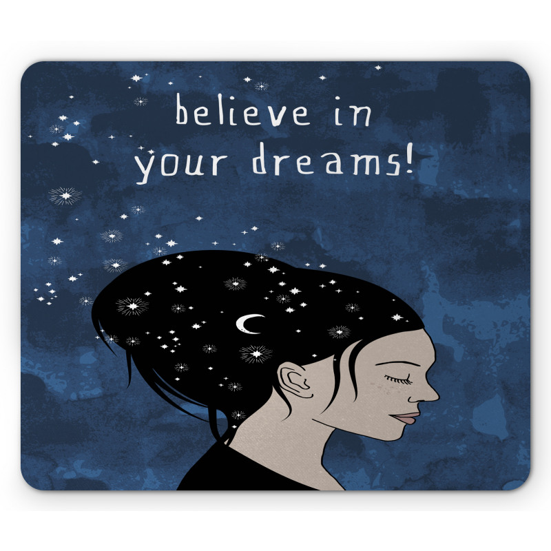 Dreamy Girl Words Mouse Pad