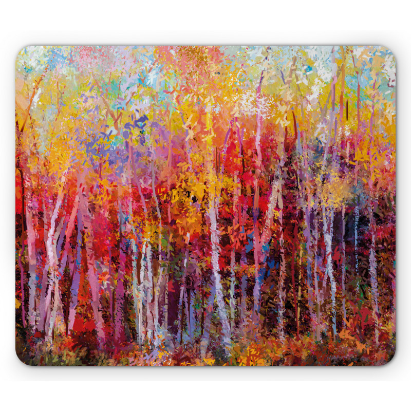 Autumn Forest Painting Mouse Pad