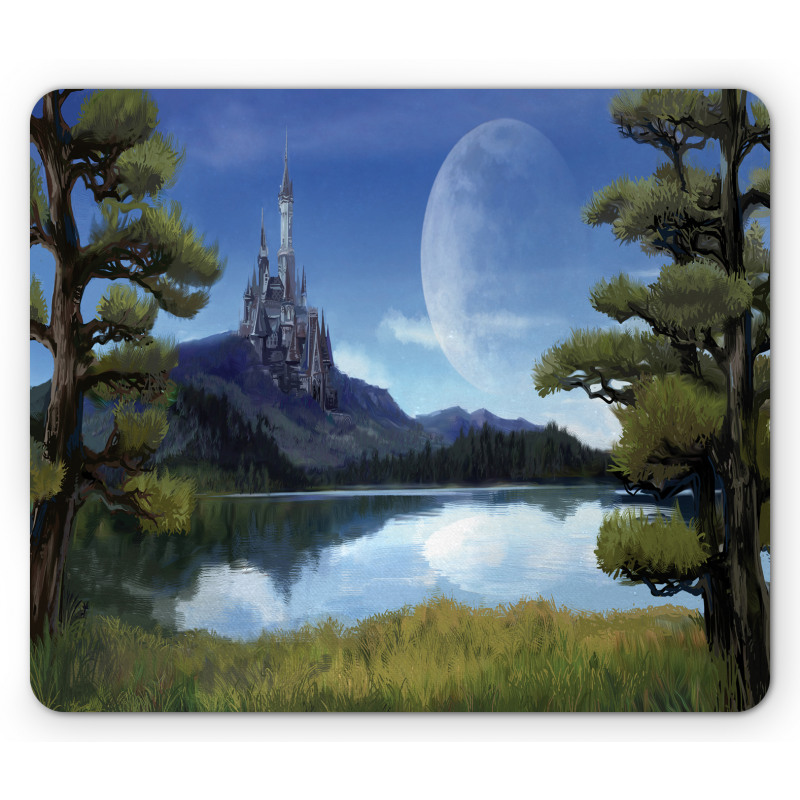 Riverside Lake Scene Mouse Pad