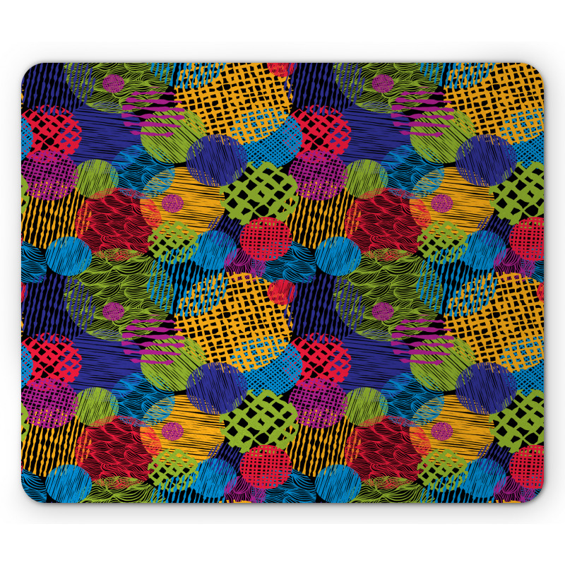 Geometric Sketchy Forms Mouse Pad