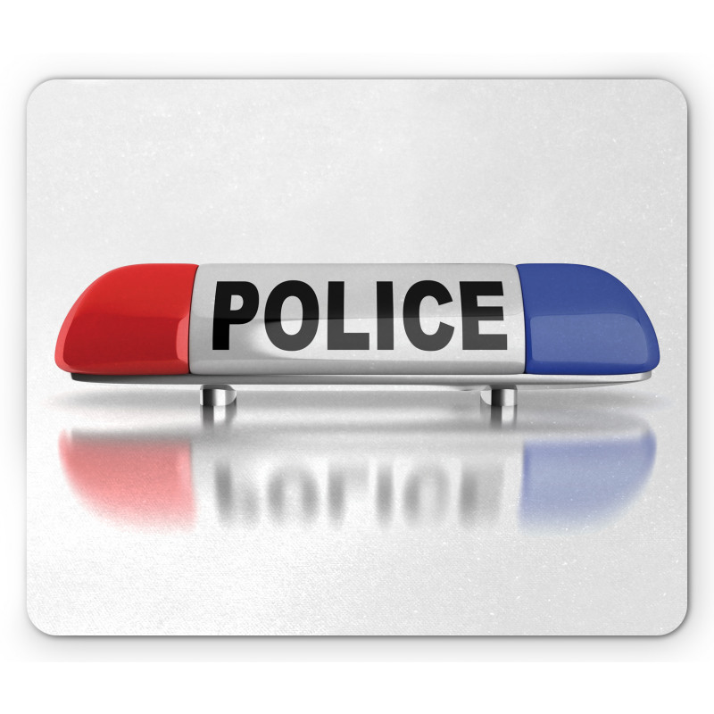 Police Car Sirens Blue Mouse Pad