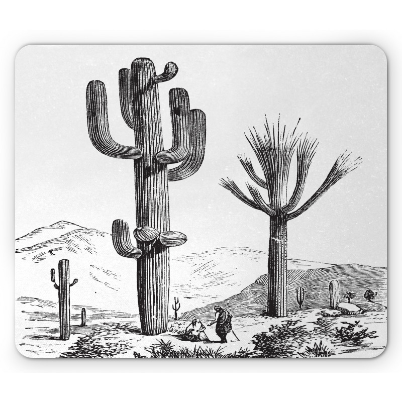 Sketchy Mexican View Mouse Pad