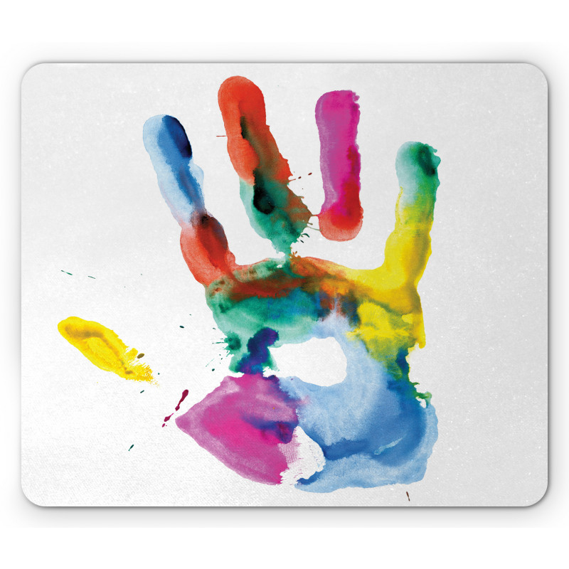 Colored Human Hand Mouse Pad