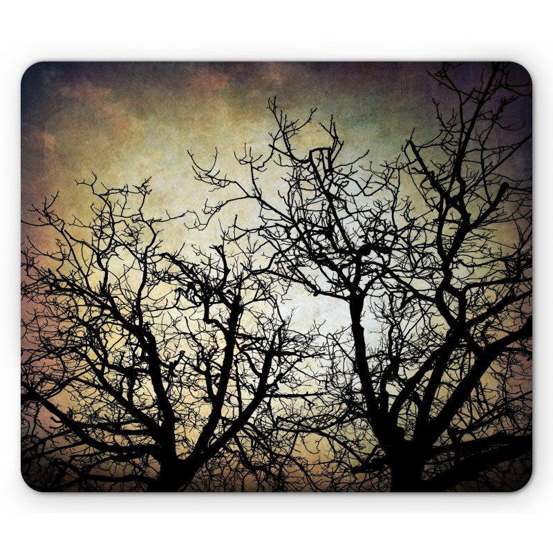 Grunge Branches Twilight Mouse Pad