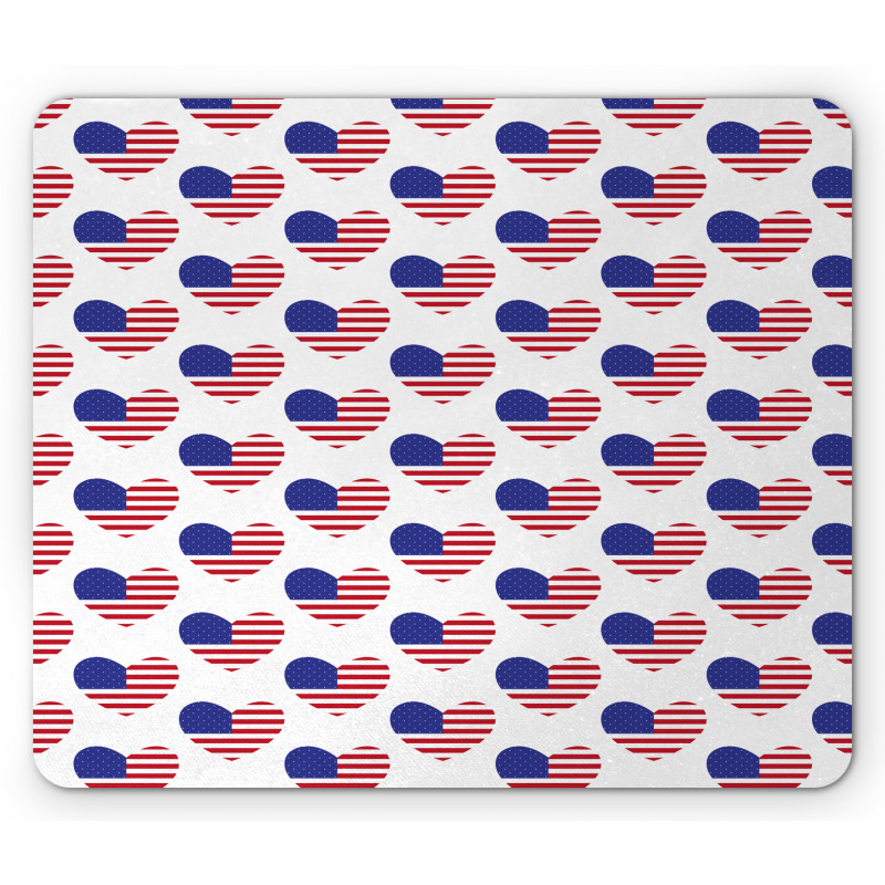 Heart Shaped Flags Mouse Pad