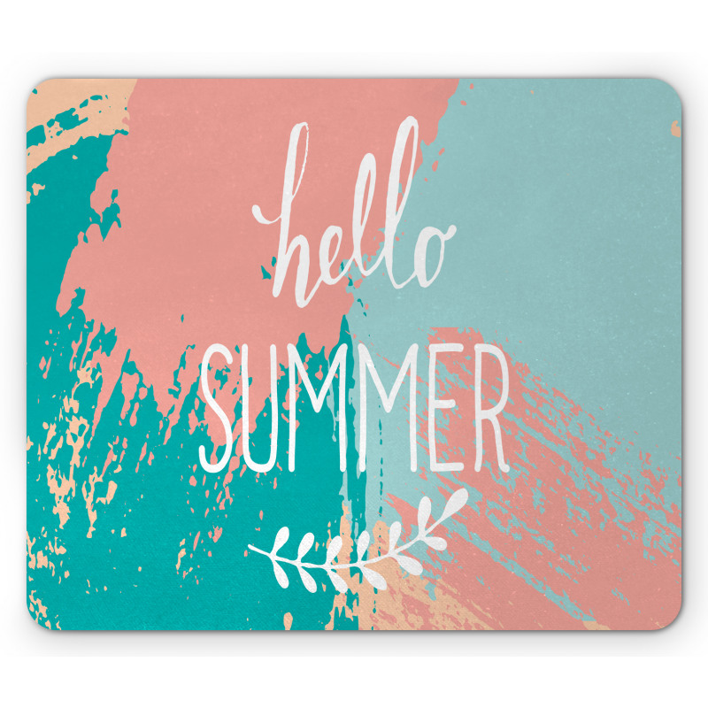 Hello Summer Lettering Mouse Pad