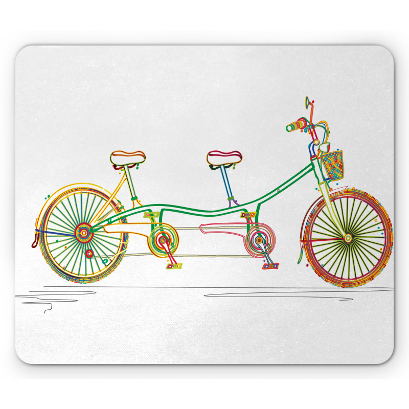 Tandem Bike Design Mouse Pad