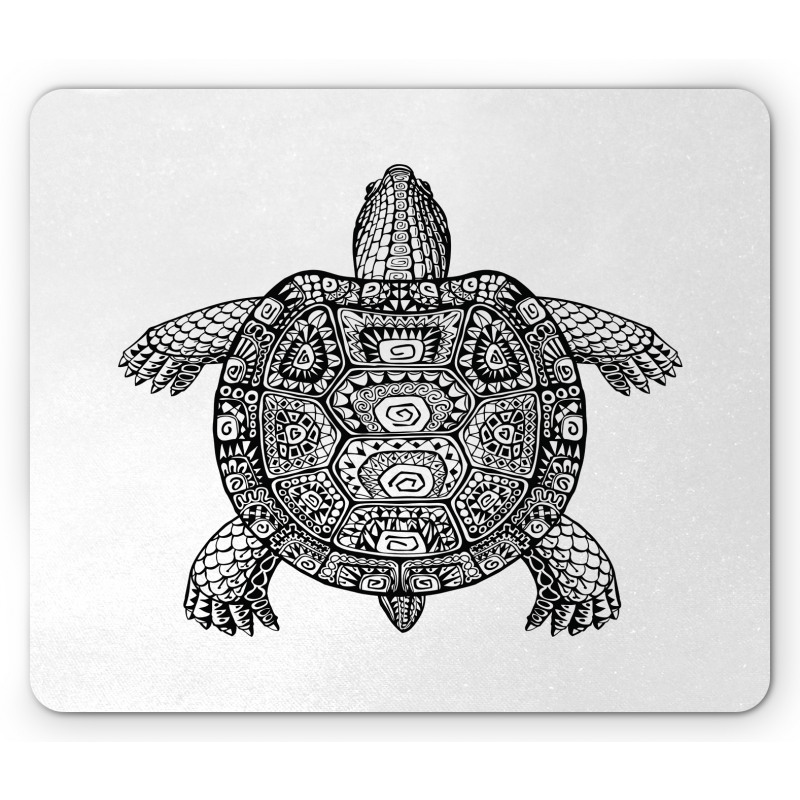 Tribal Art on Tortoise Mouse Pad