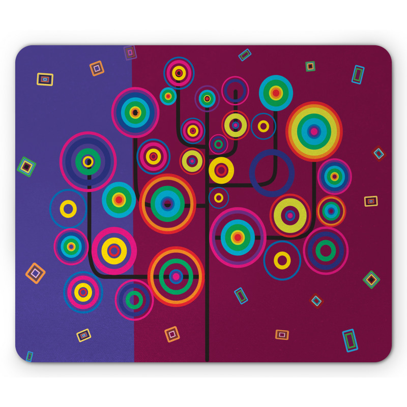 Geometric Tree Branches Mouse Pad