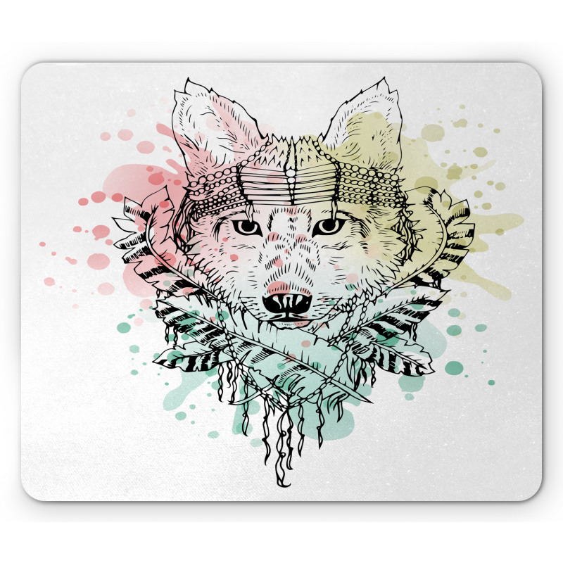 Wild Tribe Animal Wolf Mouse Pad