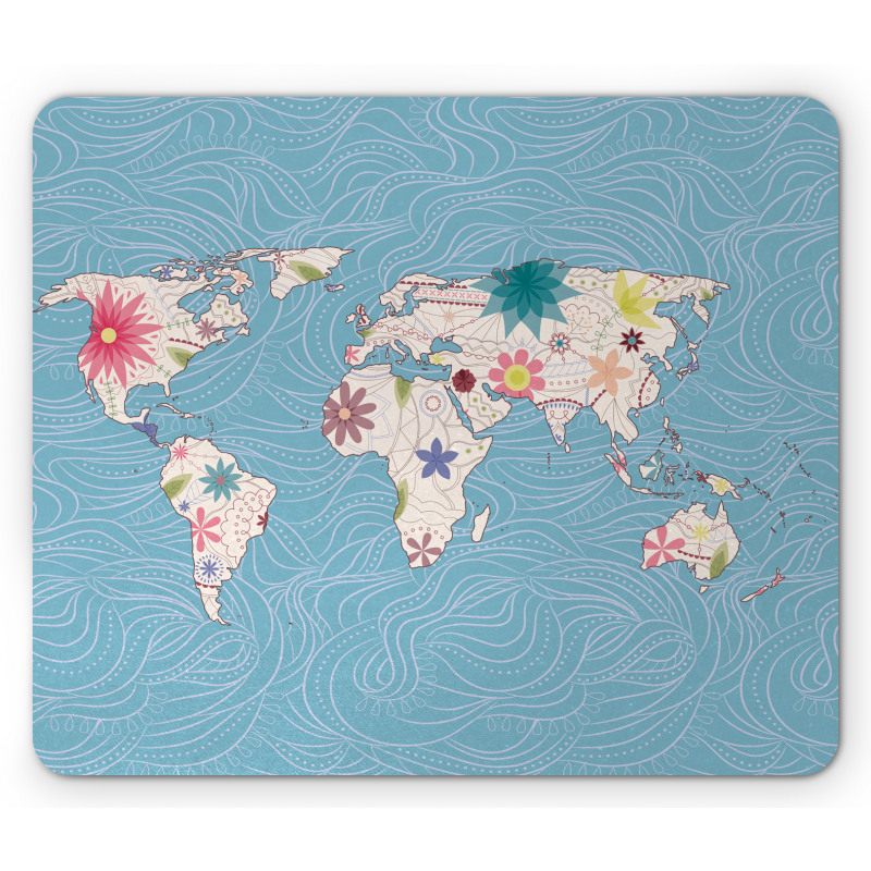 World Continents Mouse Pad