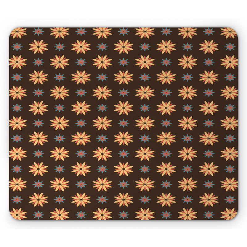 Summer Time Orange Flower Mouse Pad