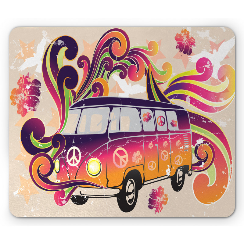 Peace Van Funny Mouse Pad