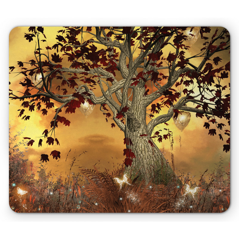 Tree Earthy Color Tones Mouse Pad