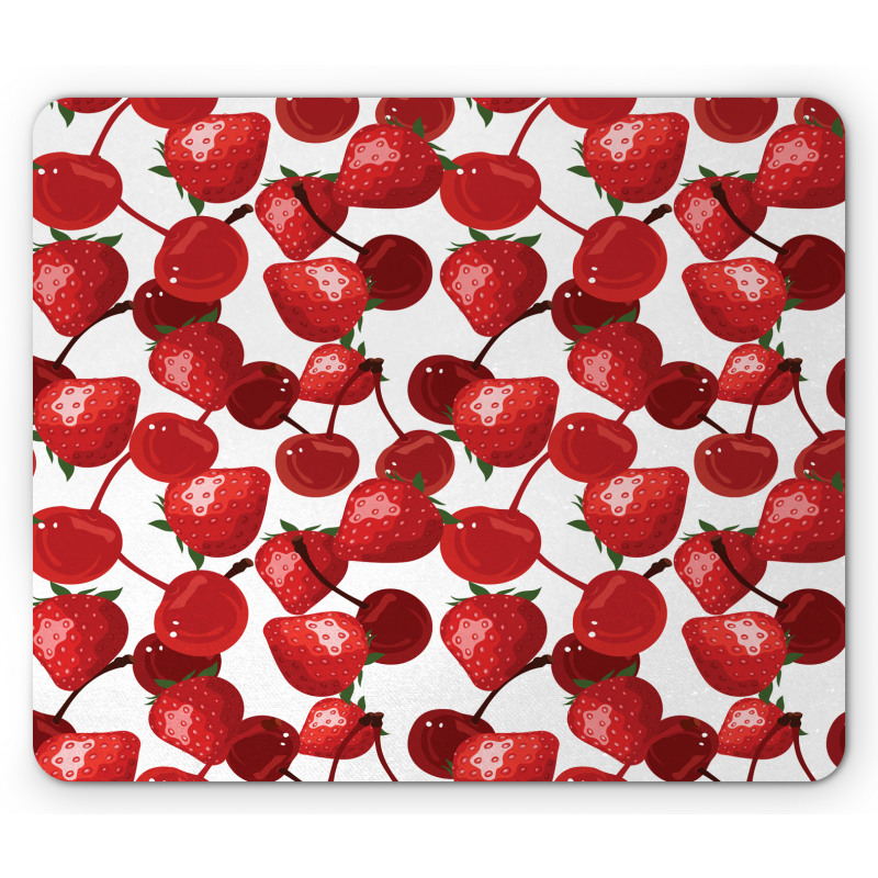 Cherry Picnic Spring Fruits Mouse Pad