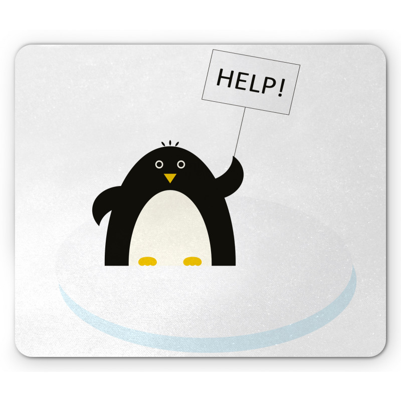 Penguin on Ice Need Help Mouse Pad