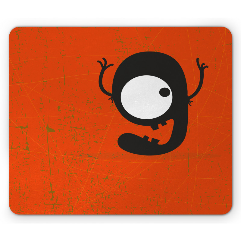 Cartoon Letter G Monster Mouse Pad