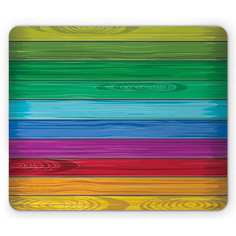 Colorful Wood Stripes Mouse Pad