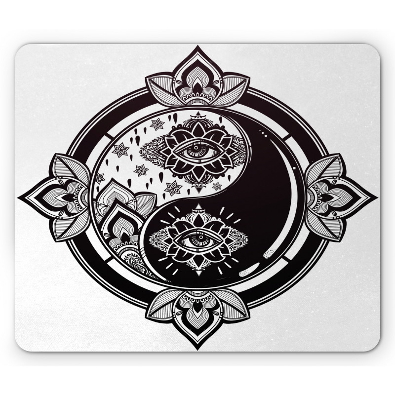 Floral Third Eye Sign Mouse Pad