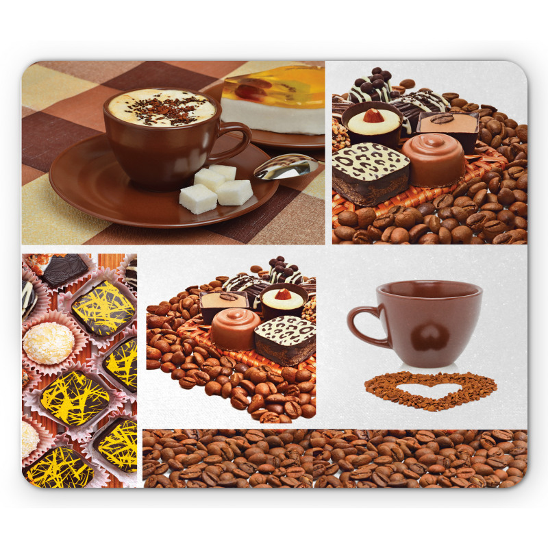 Sweets and Coffee Beans Mouse Pad