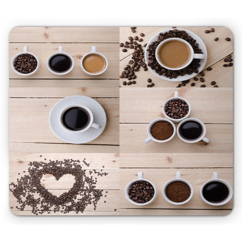 Coffee Mugs Snacks Beans Mouse Pad
