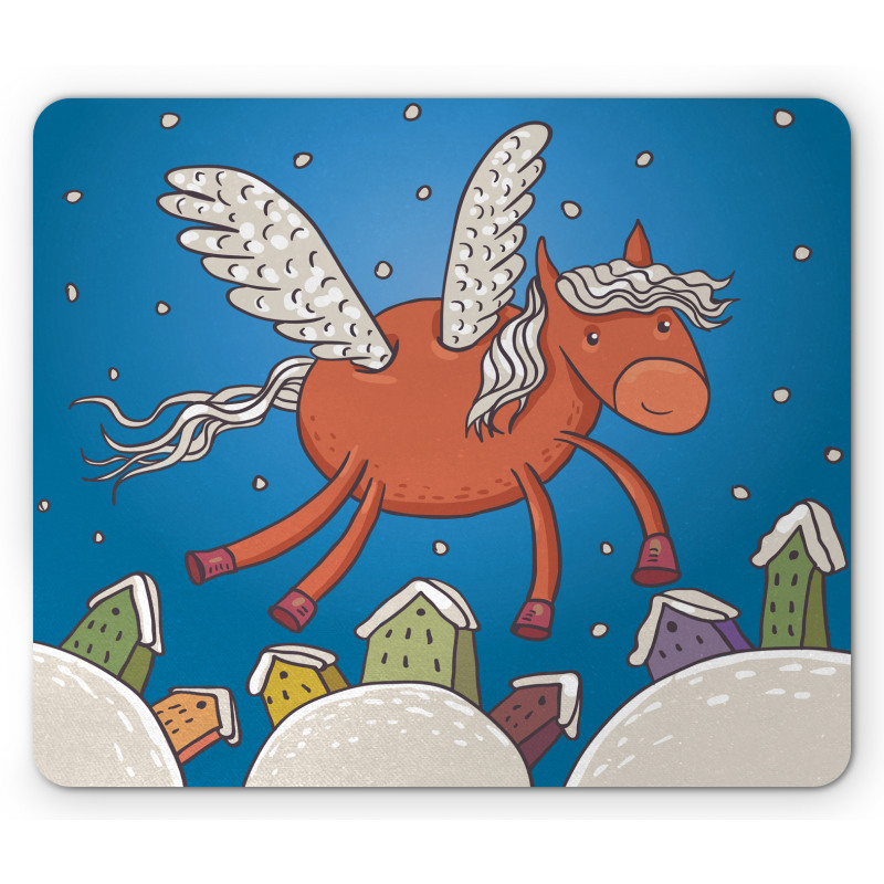 Horse Wings on Building Mouse Pad