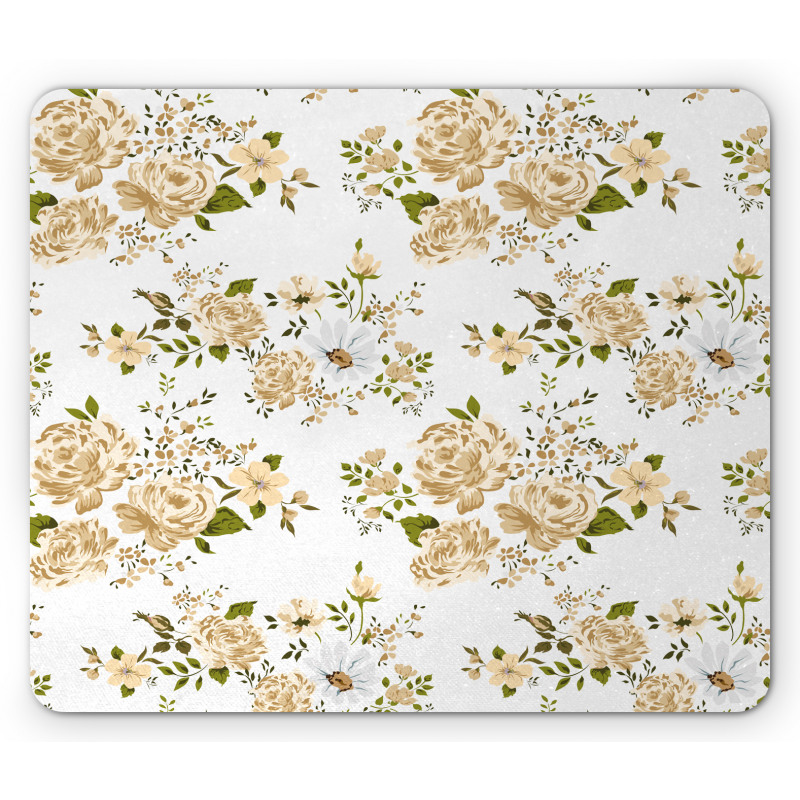 Floral Roses Vector Mouse Pad