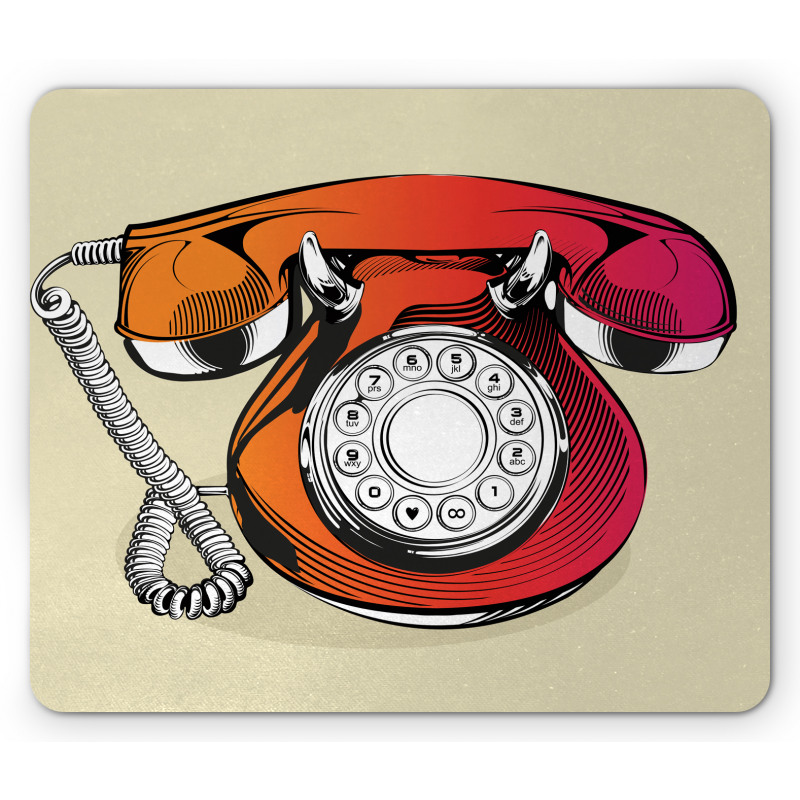 Classic Retro Telephone Mouse Pad