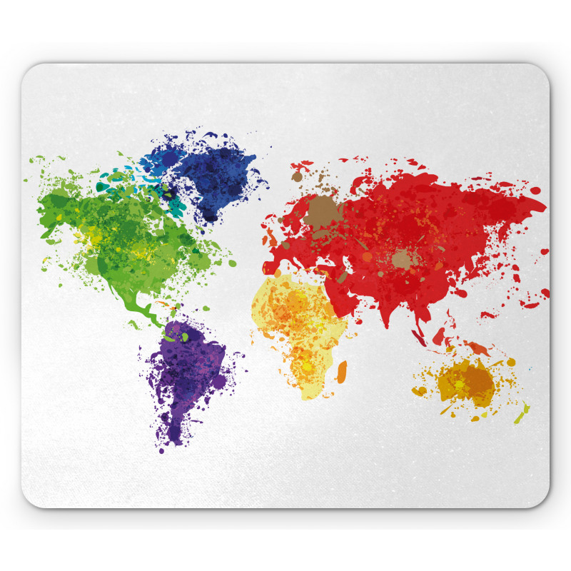 World Map Artwork Mouse Pad