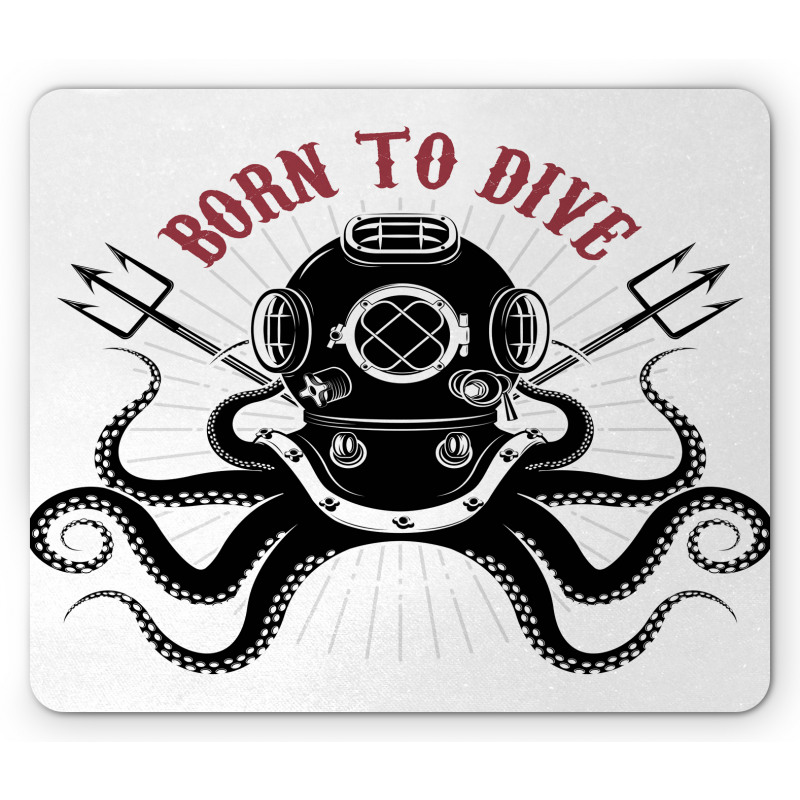 Octopus and Diver Mouse Pad