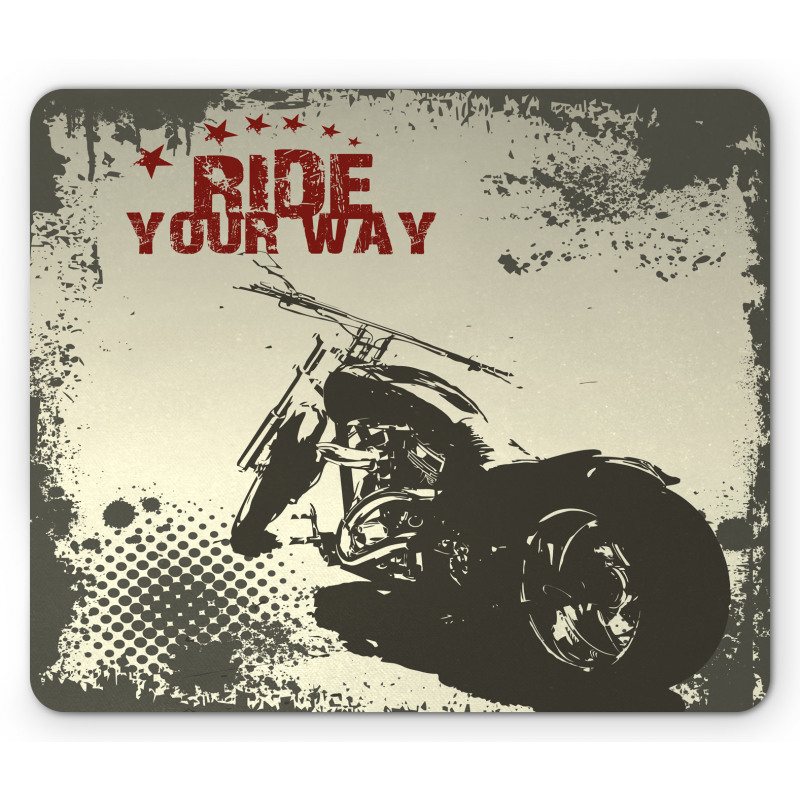 Adventure with Motorcycle Mouse Pad