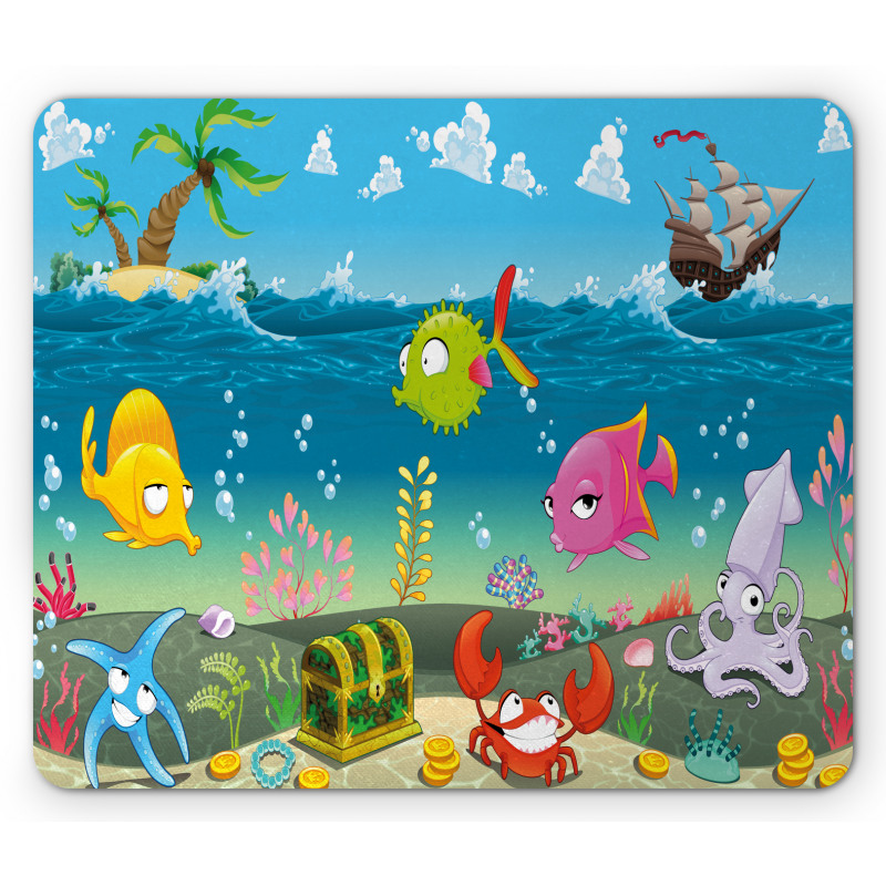 Sea Animals Underwater Mouse Pad