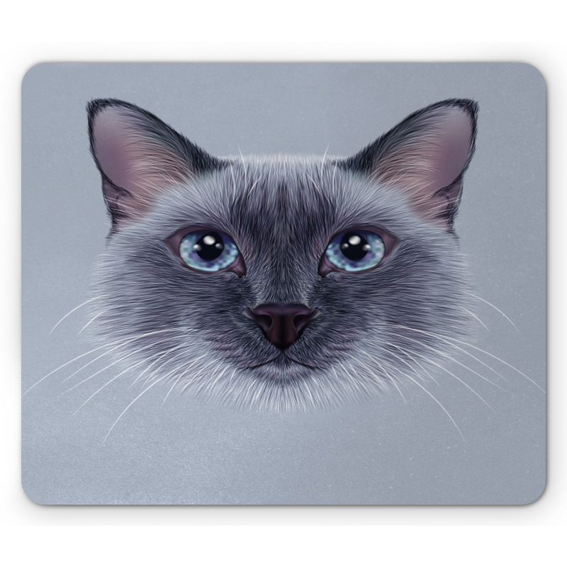 Siamese Cat Portrait Mouse Pad