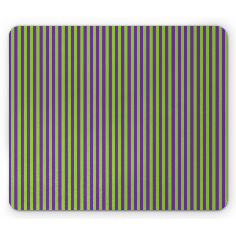 Blue Green Bold Stripes Mouse Pad