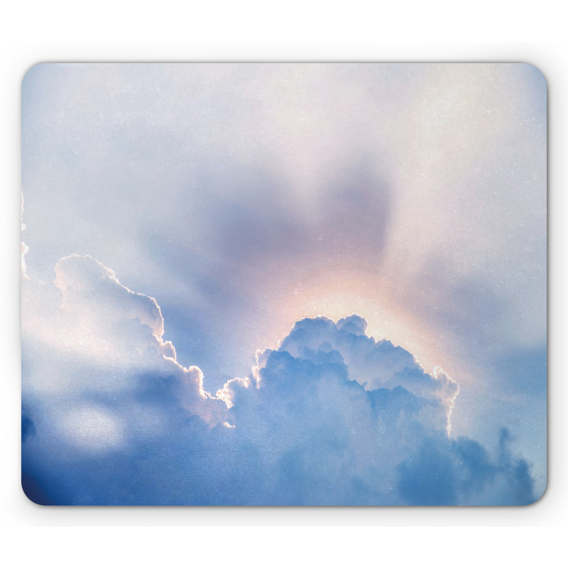 Sunbeam and Fluffy Clouds Mouse Pad