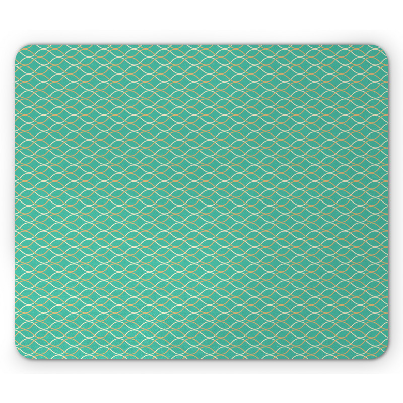 Wavy Horizontal Lines Mouse Pad