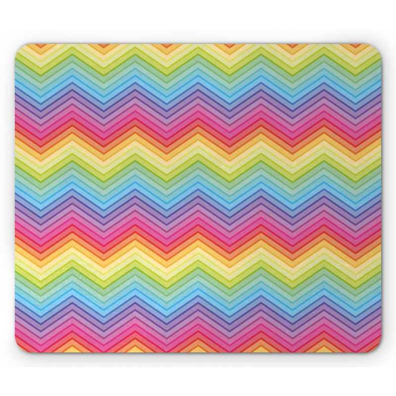 Colorful Vivid Chevron Mouse Pad