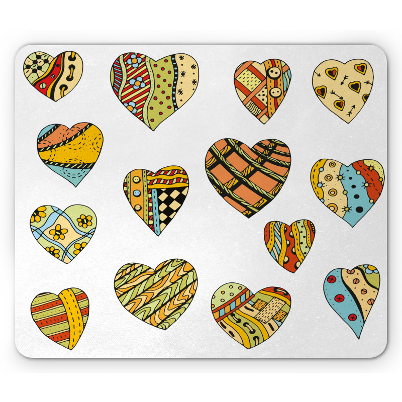 Heart Shapes Pattern Mouse Pad