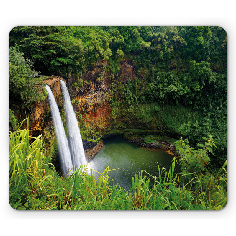 Twin Waterfalls Hawai Mouse Pad