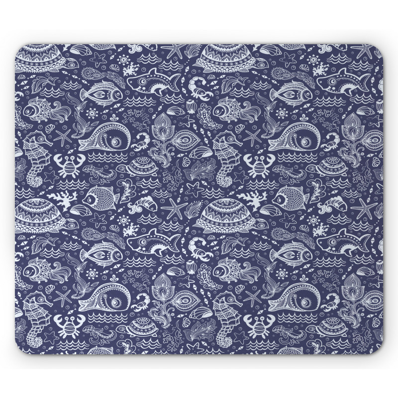 Shells and Plants Mouse Pad