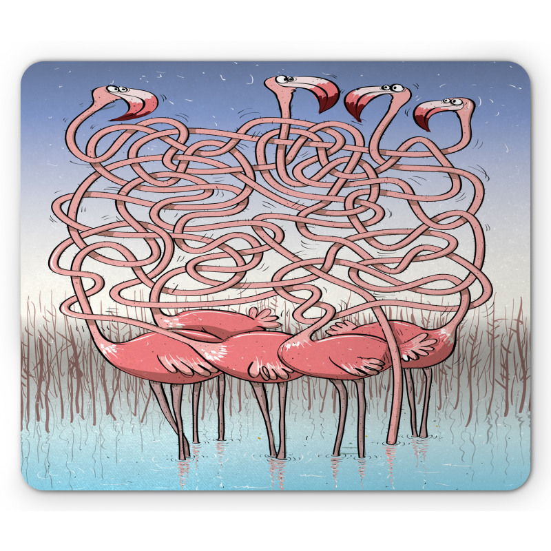 Flamingos Maze Game Joy Mouse Pad