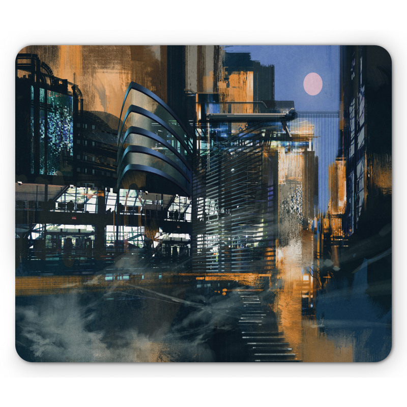 Cyberpunk Cityscape Mouse Pad