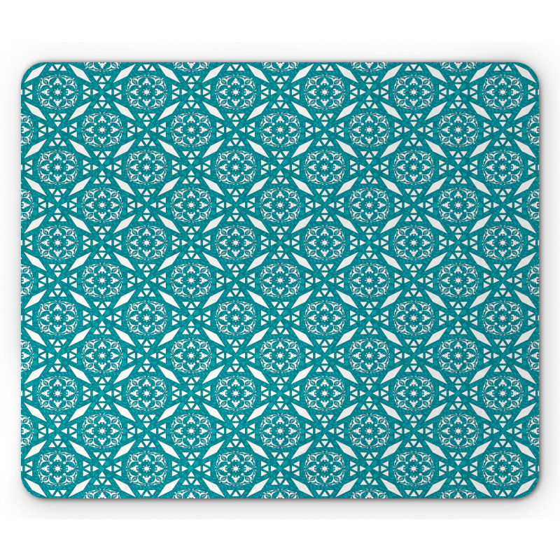 Moroccan Floral Swirls Mouse Pad