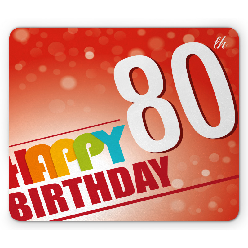 80 Old Birthday Party Mouse Pad