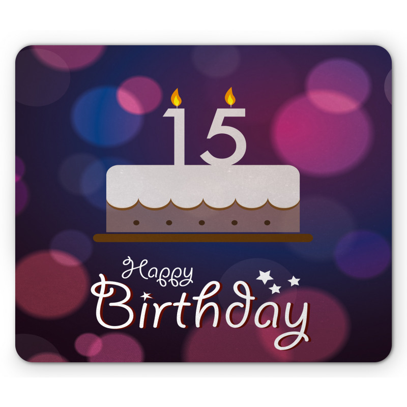 15 Birthday Cake Mouse Pad